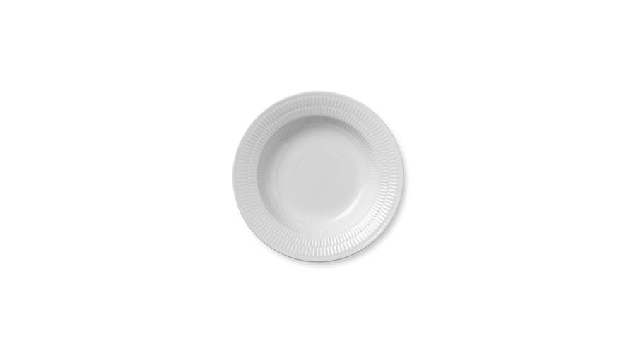 Royal Copenhagen 1017400_WHITE_FLUTED_PLATE_DEEP_21CM